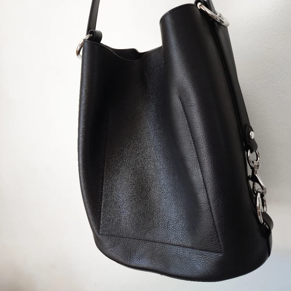 Rebecca Minkoff Black Utility Convertible Bucket Bag - Picture 9 of 15